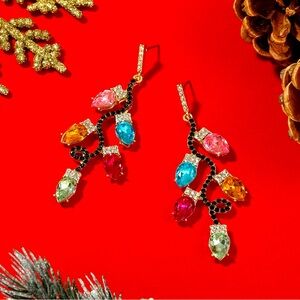 Christmas Lights Dangle Earrings NWT